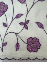 Mul cotton applique work saree with scalloped borders MSH166