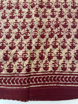 Hand block printed pure kota doria saree MBKD460