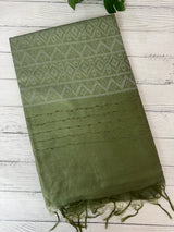 Bhagalpuri Semi tussar saree MS871- LeafGreen