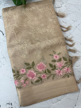 Tissue silk saree with embroidery MSH235