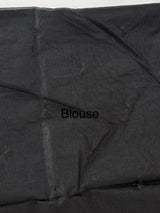 Organza saree with embroidery borders MOS4765 Black