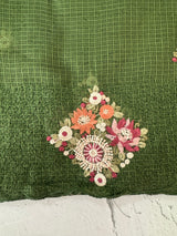 Silky kota saree with embriodery MS9087