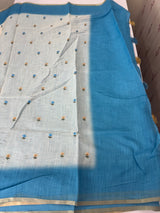 Ombre semi Linen Saree - MSL1514