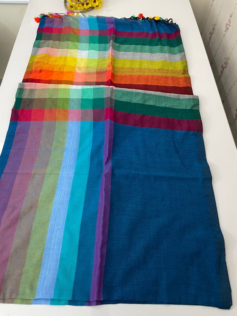 Rainbow Soft mulcotton saree MS4436
