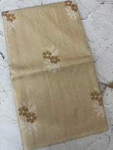 Crepe semi tussar silk saree with cross stitch embroidery-MSCS634
