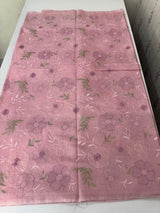 Mul chanderi saree with embroidery - MS14899 Pink