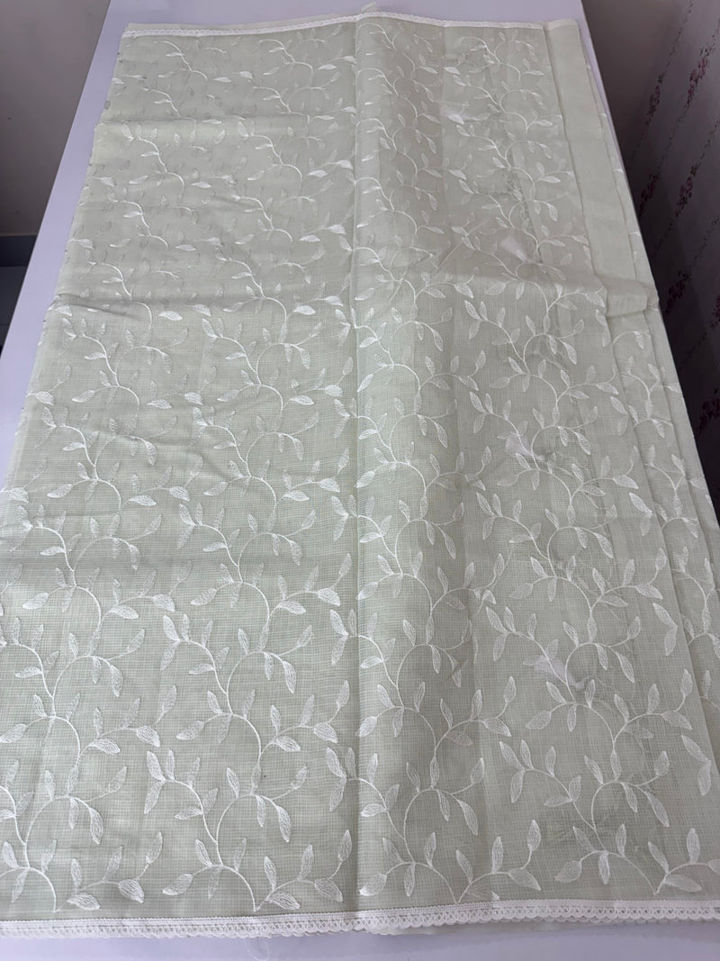 Kota embriodery saree MS1455 Pale Green