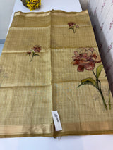 Tissue silk saree with digital prints and sequence work MS8188