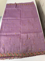 Crush Organza embroidery saree MS14567 Lavender