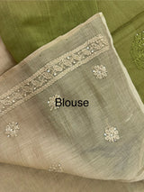 Pure Mul chanderi saree with hand chikankari work - MSM511(1)