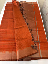 Semi silk sarees with temple border  MTS890
