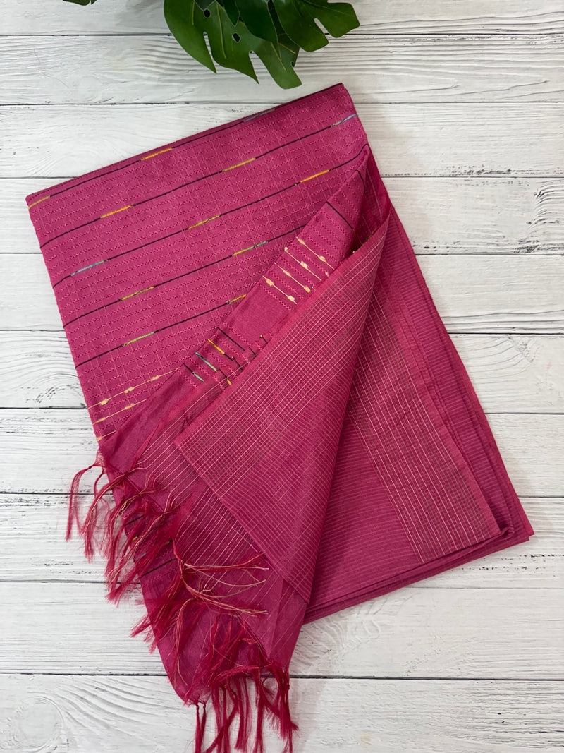 Blended tussar saree with thread work MTS5444