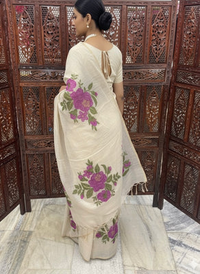 Jamdani silk Cotton Saree MS12553