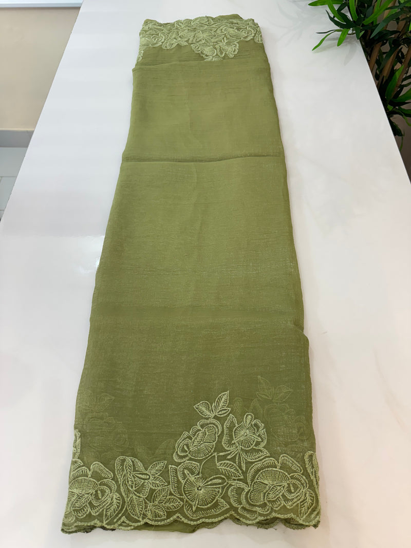 Designer crush jimmi choo saree SRVNNEE5 DuksyGreen