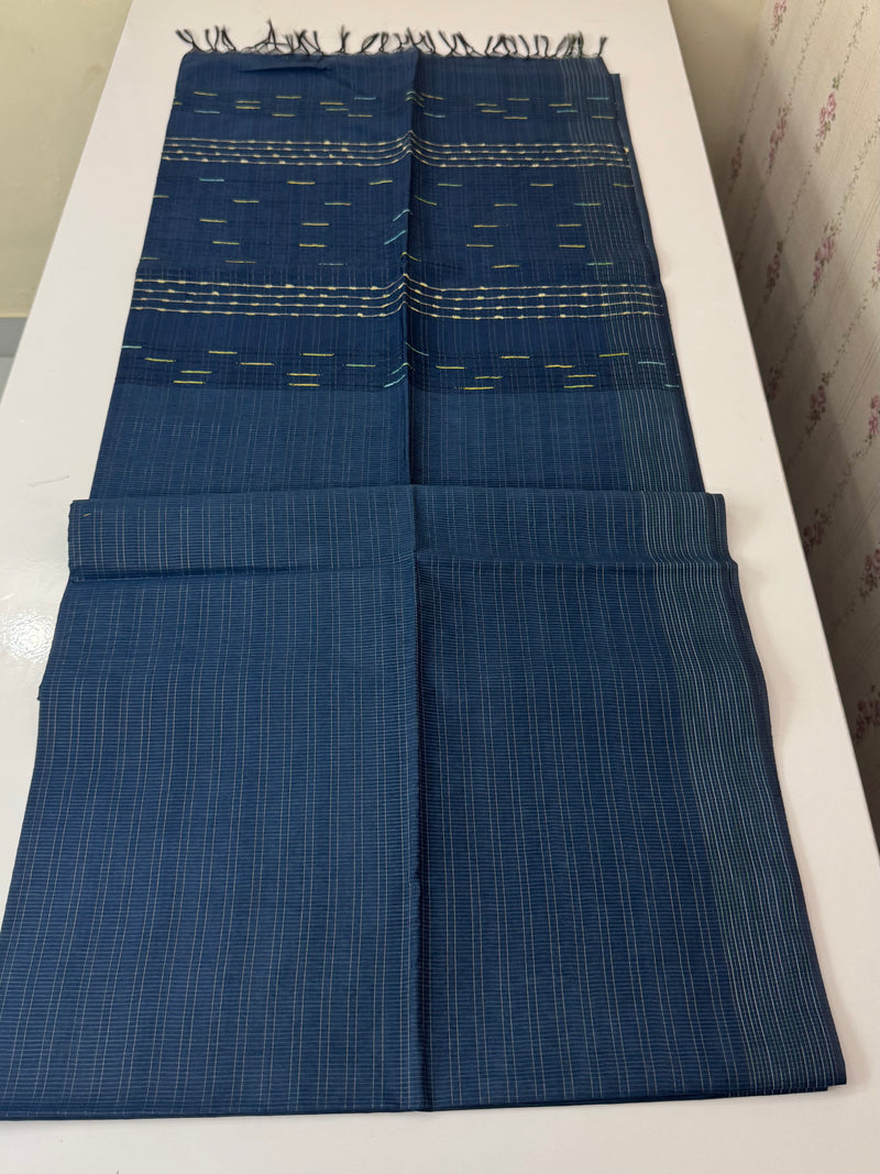 Blended tussar saree with thread work MTS5444