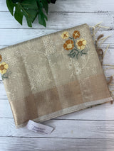 Tissue Silk embriodery saree MS49892