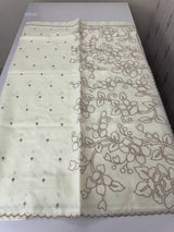 Silky kota applique work saree MSK15039