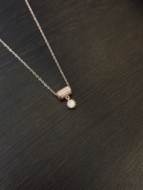 Elara 92.5 RoseGold Necklace EL270