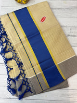 Kerala tissue saree- Gold checks
