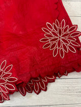 Crush Organza saree MSK5463- Red