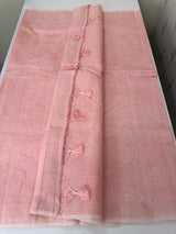 NetKota Applique work saree  MSH198- PeachPink