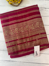 Semi banarasi Khaddi Georgette saree - MS1499 RaniPink