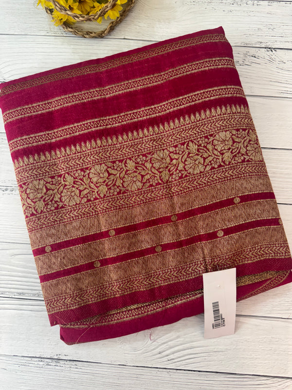 Semi banarasi Khaddi Georgette saree - MS1499 RaniPink