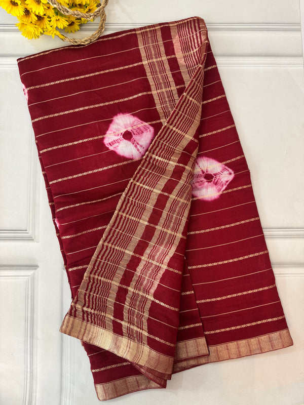 Banarasi weaving dola silk saree MS7611 Maroon