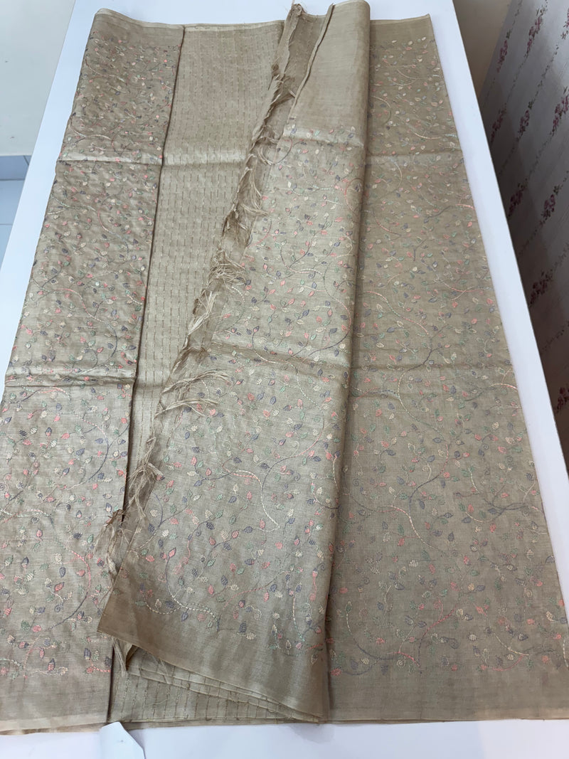 Pure desi tussar silk saree with embroidery- MTSS659 (5)