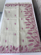 Tissue silk saree with applique work  MSH105