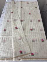 Mul chanderi embriodery saree MS15881