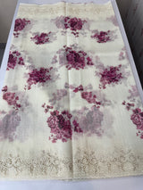 Cutwork Soft kota silk saree with digital prints MSH121