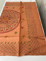 Kanta Handstitched Blended tussar silk saree MS15831