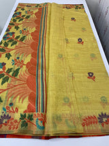 Jamdani silk Cotton Saree with thread work  MSJ787