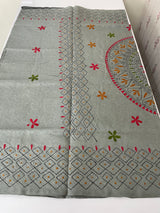 Kanta Handstitched Blended tussar silk saree MS15831