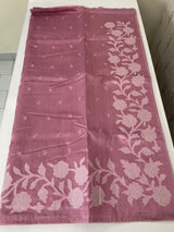 Blended Tussar silk saree with applique work- MSH200 OnionPink
