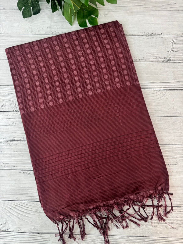 Bamboo tussar silk saree with thread work - MTSS456