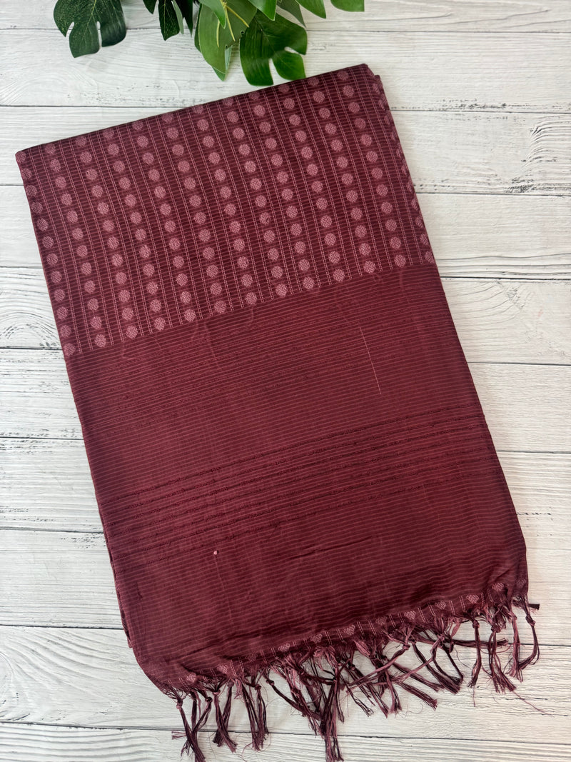 Bamboo tussar silk saree with thread work - MTSS456