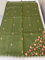Cutwork Semi tussar saree MTSS680