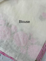 Mul chanderi embriodery saree with scalloped borders MSH176