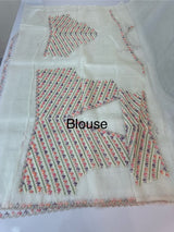 Tissue organza saree with fully worked blouse MS14176