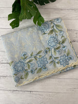 Phulkari NetKota embroidery saree - MSH126 PowderBlue