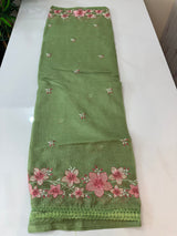 Soft kota checks saree with embroidery SVPSSR Green