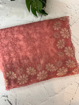 Semi Soft Organza saree with thread work and applique borders - MCW666 DustyPeach