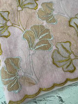 Jute Linen saree with zari & thread work MSH206 - Lavender