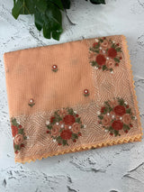 Soft kota silk saree with  embroidery MSS678 Peach