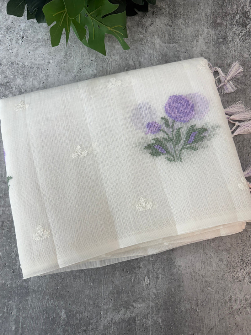 Silky kota embroidery saree MSK654