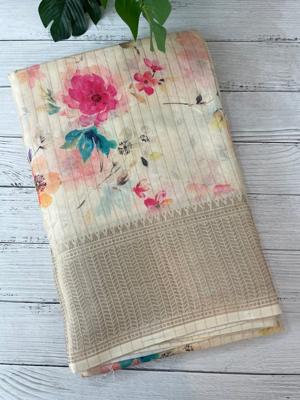 Semi silk saree with digital prints MSR671