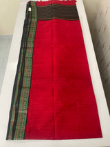 Jute tussar silk saree with contrast borders MJL655
