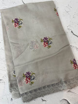 Silky kota embroidery saree MSK4359 Grey